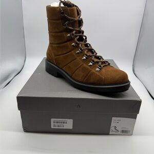 Aquatalia Chestnut Lace-Up Winter Boots